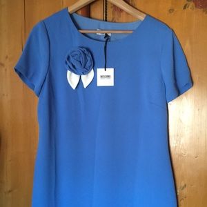 Cheap and Chic Moschino Baby Blue Flower Dress